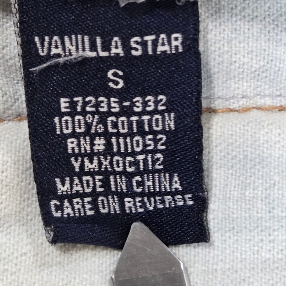 Vanilla Star Womens White Distressed Denim Vest Sleeveless Jacket Small - Picture 5 of 7